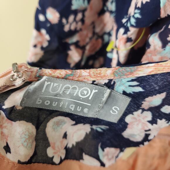 4/$25 Rumor Mixed Print Tie Back Romper with Cutout Detail Size S - Picture 12 of 13